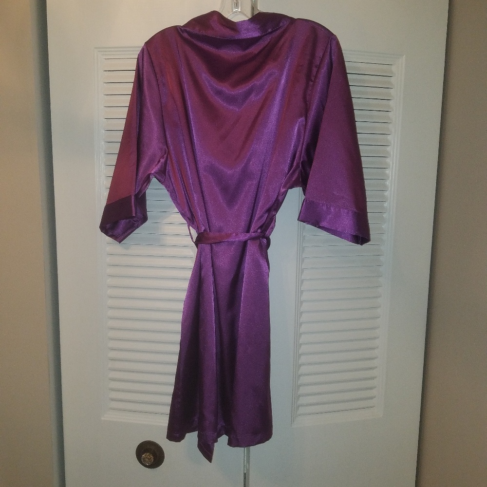 Purple Satin Robe - Picture 3 of 3